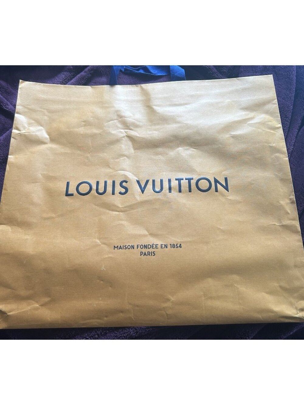 LOUIS VUITTON Authentic Paper Empty Shopping Bag 21”  X 18” X 4.5” - READ